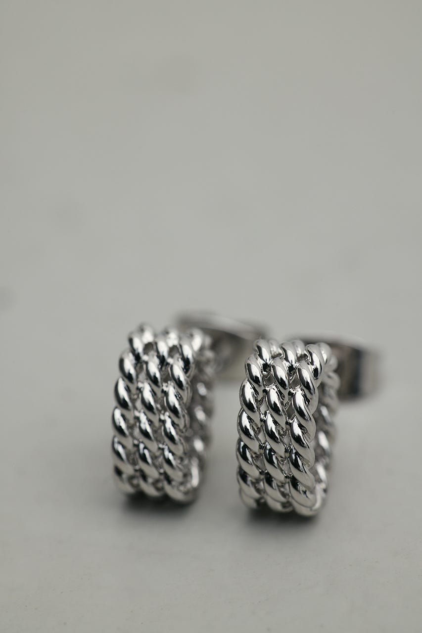 メッシュデザインミニマムピアス SLV FREE