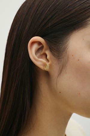 メッシュデザインミニマムピアス