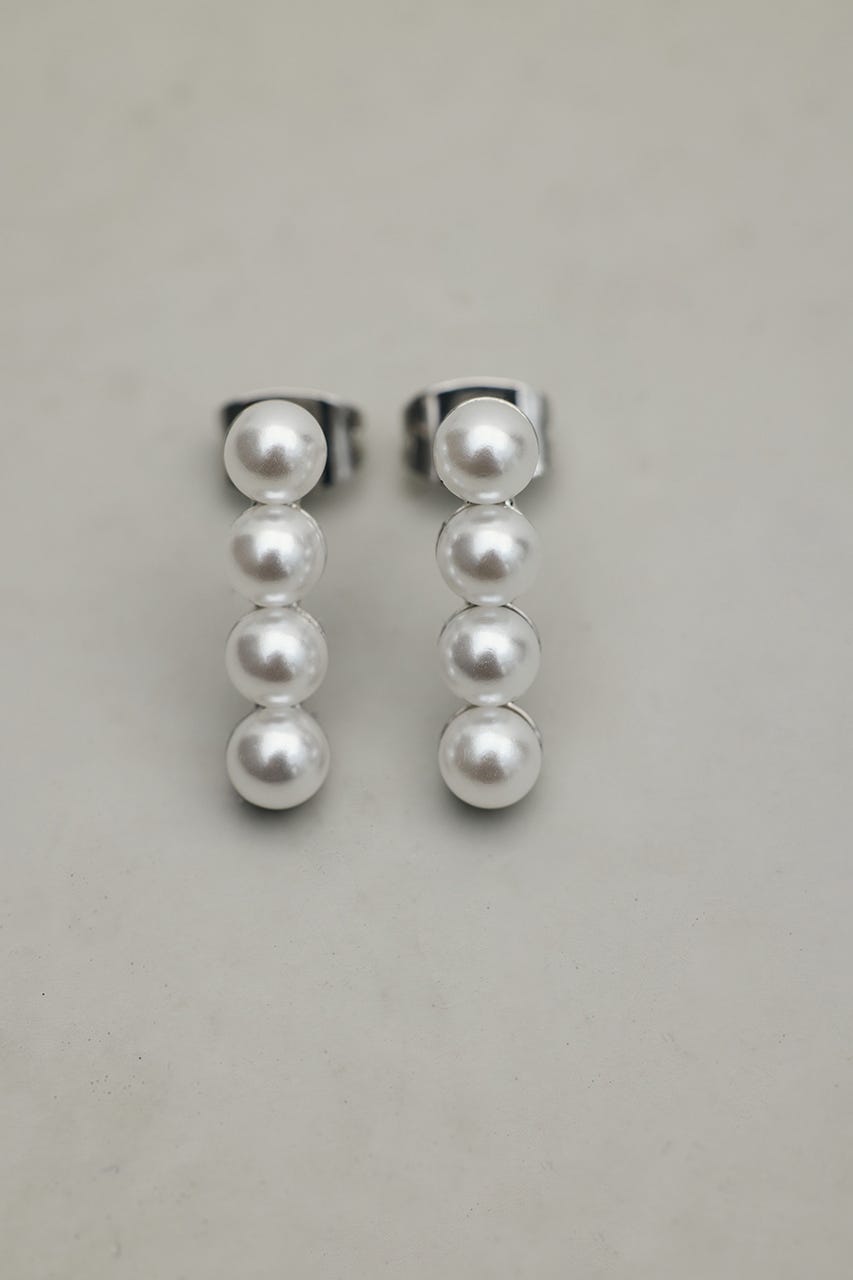 イミテーションパールピアス SLV FREE