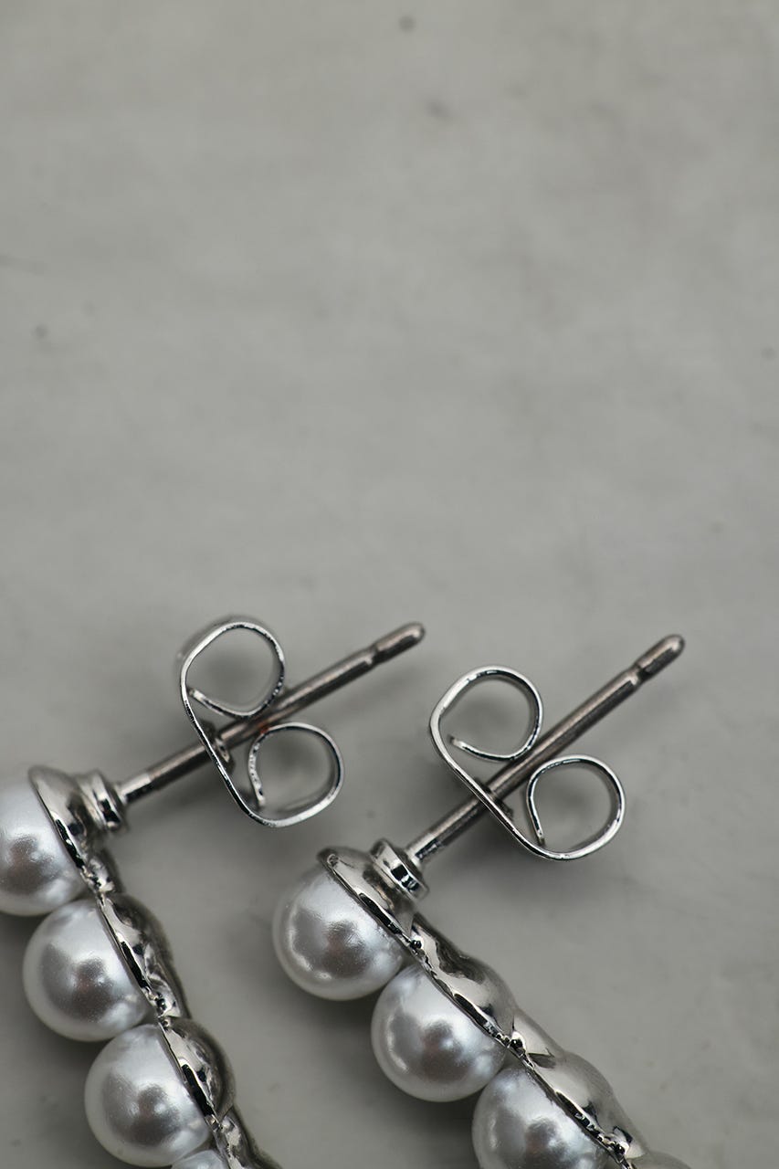 イミテーションパールピアス SLV FREE