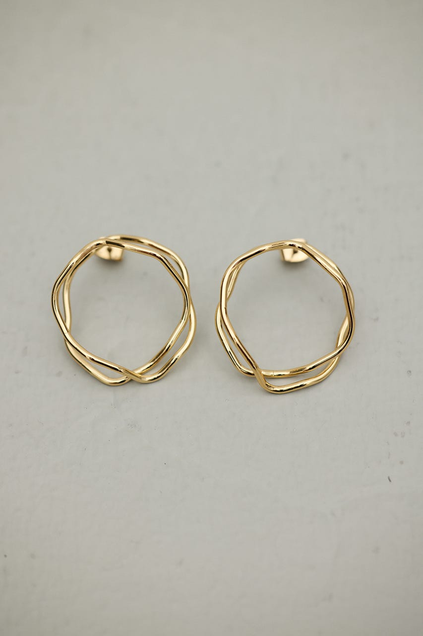 クロスウェーブピアス GLD FREE