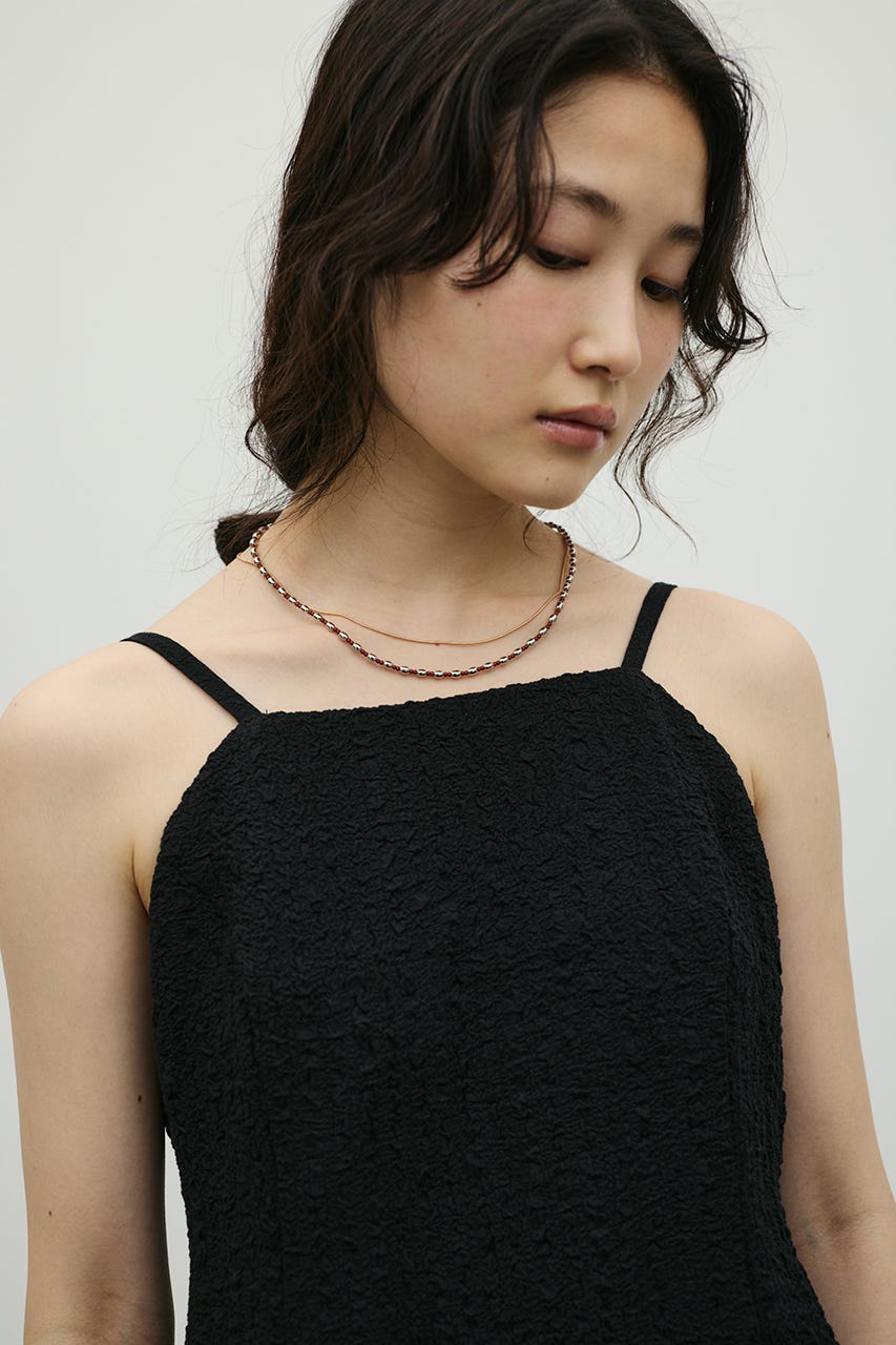 シルバードットビーズネックレス BRN FREE