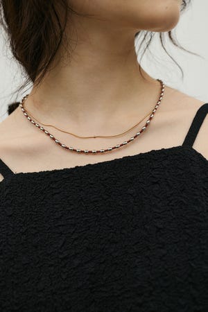 シルバードットビーズネックレス