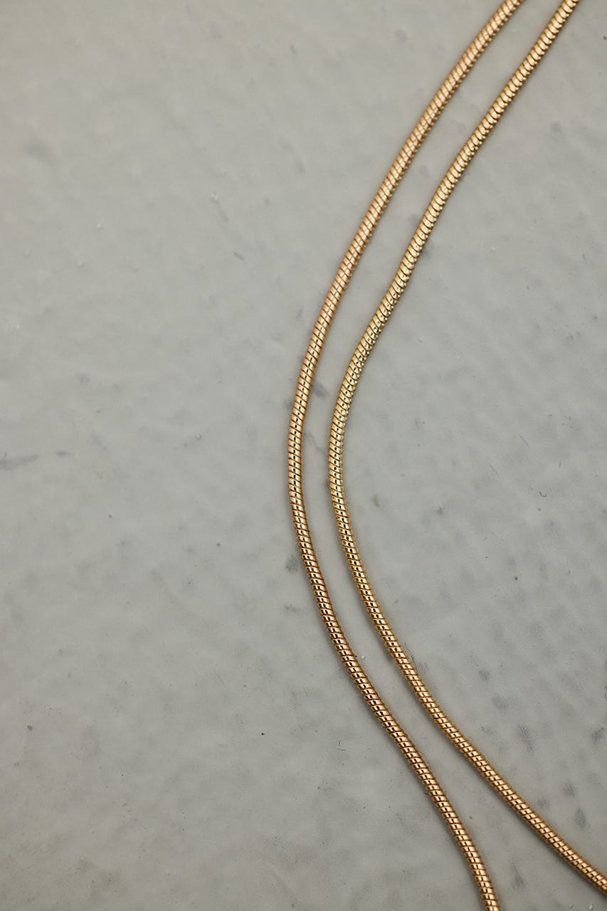 スネークチェーンネックレス GLD FREE