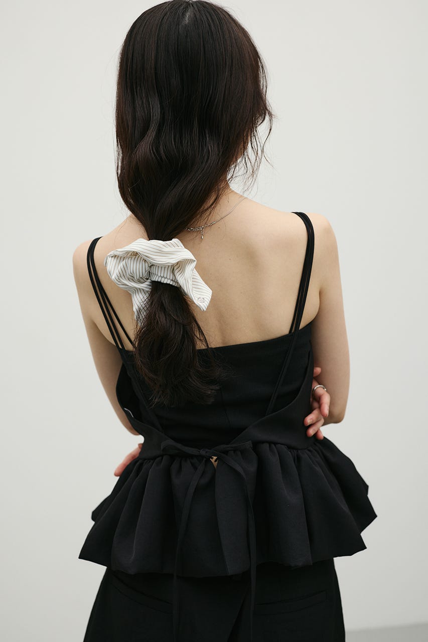 ストライプシュシュ 柄WHT FREE