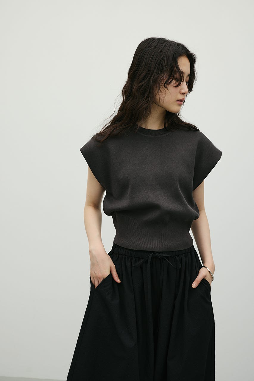 ショルダータックニット C.GRY FREE