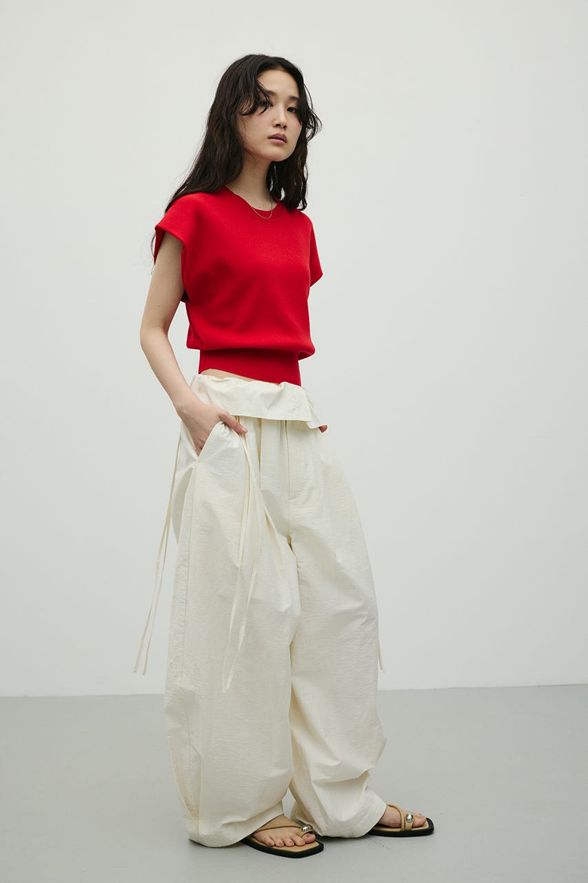 ショルダータックニット RED FREE