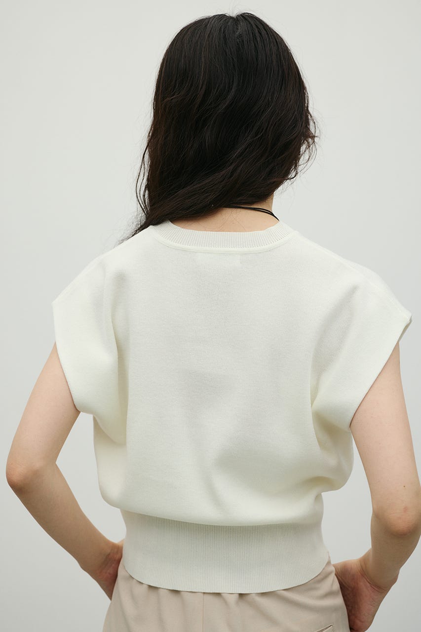 ショルダータックニット WHT FREE