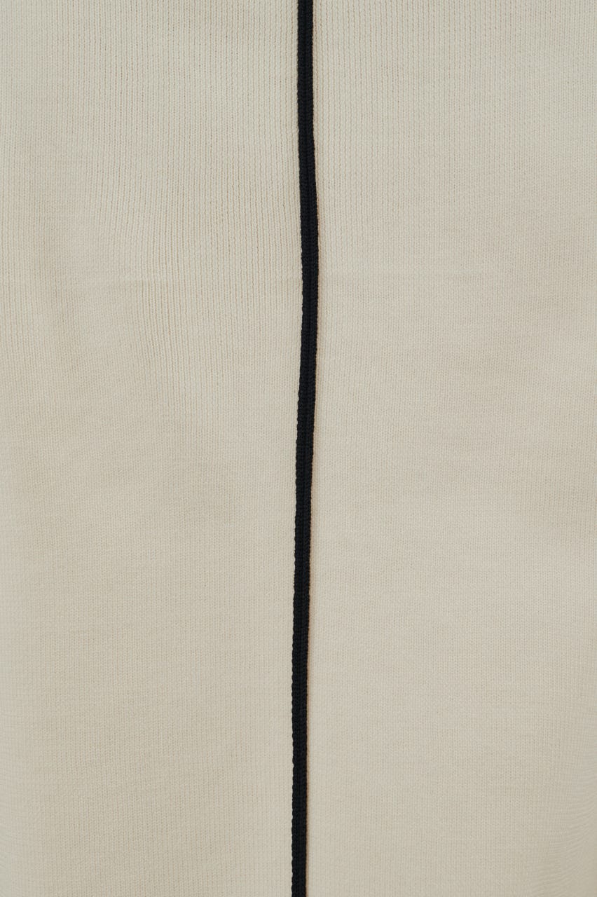 パイピングニットトップ WHT FREE