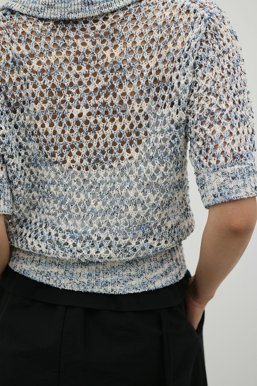 クロシェミックスニットポロ BLU FREE