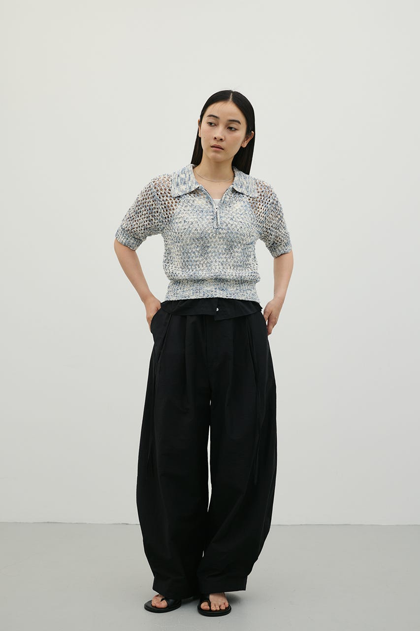 クロシェミックスニットポロ BLU FREE