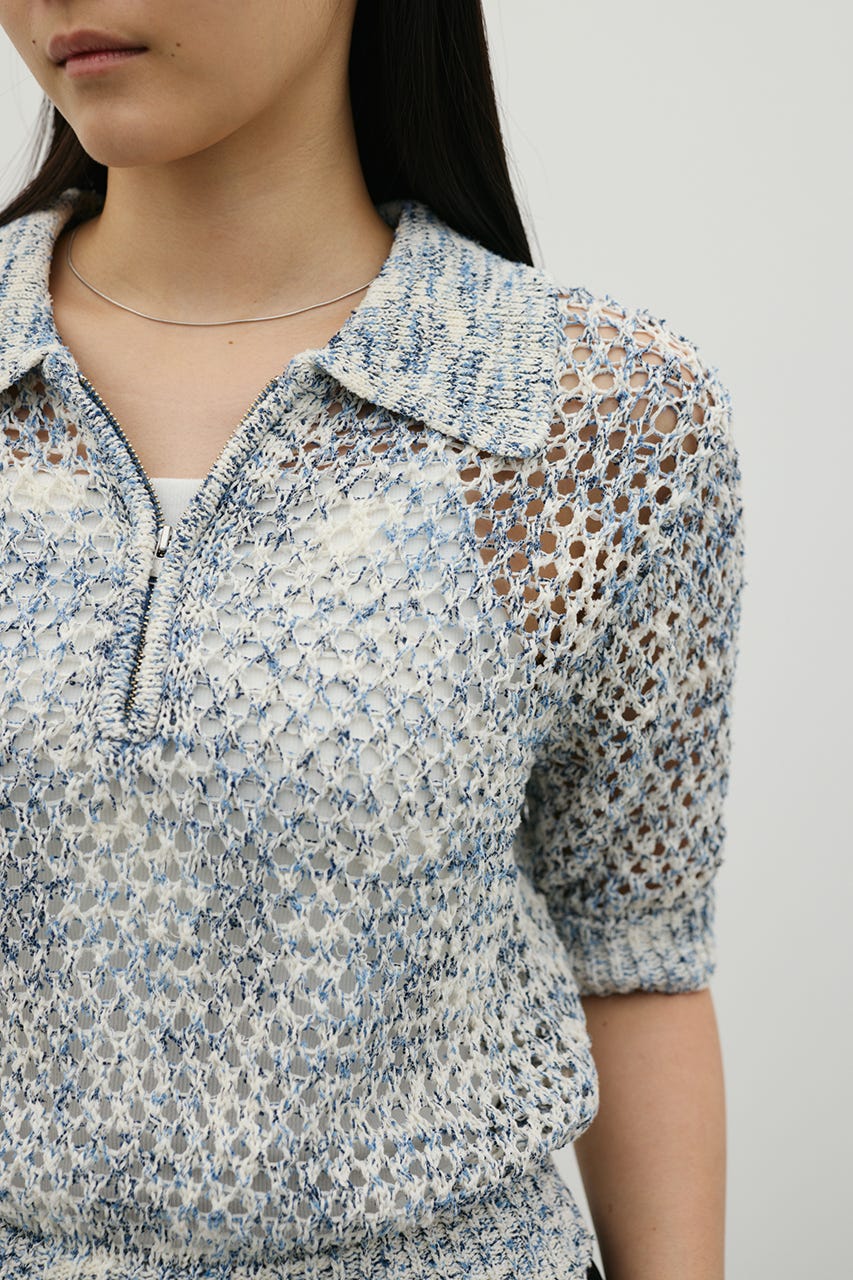 クロシェミックスニットポロ BLU FREE