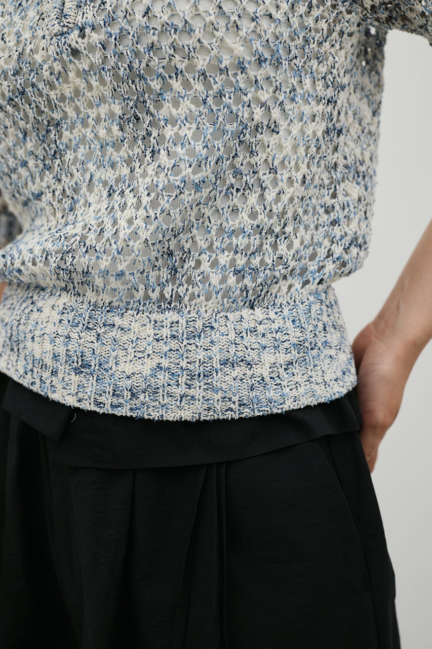 クロシェミックスニットポロ BLU FREE