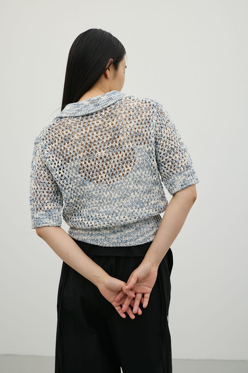 クロシェミックスニットポロ BLU FREE