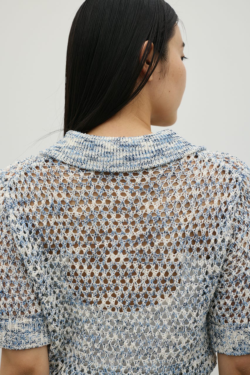 クロシェミックスニットポロ BLU FREE