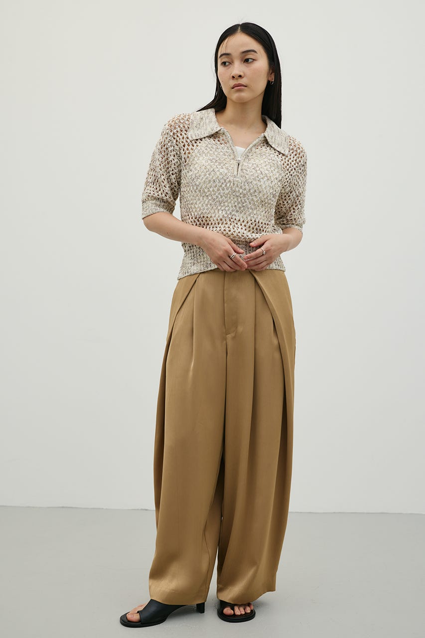 クロシェミックスニットポロ WHT FREE