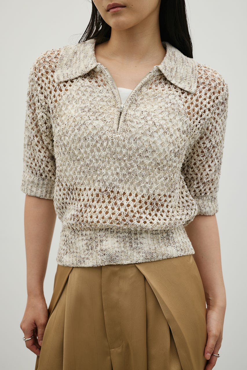 クロシェミックスニットポロ WHT FREE