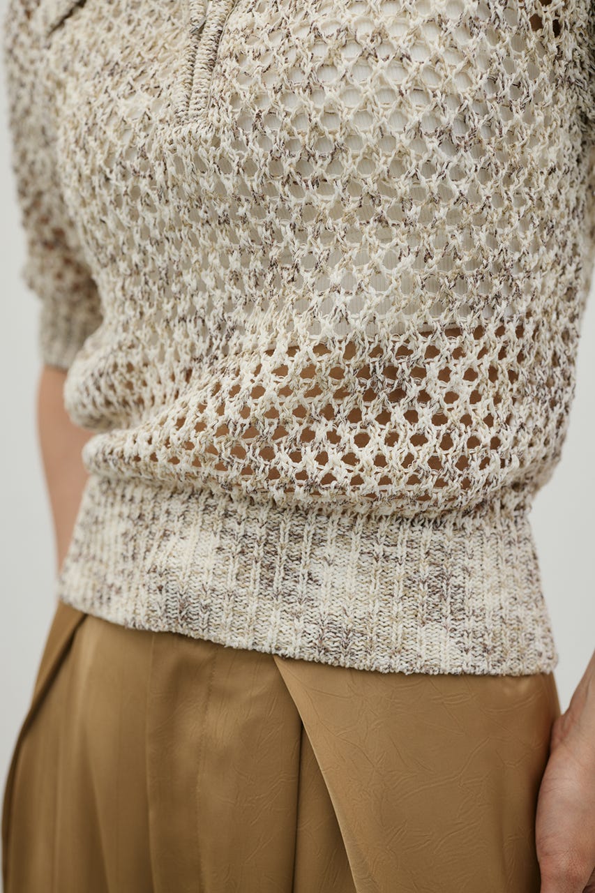 クロシェミックスニットポロ WHT FREE