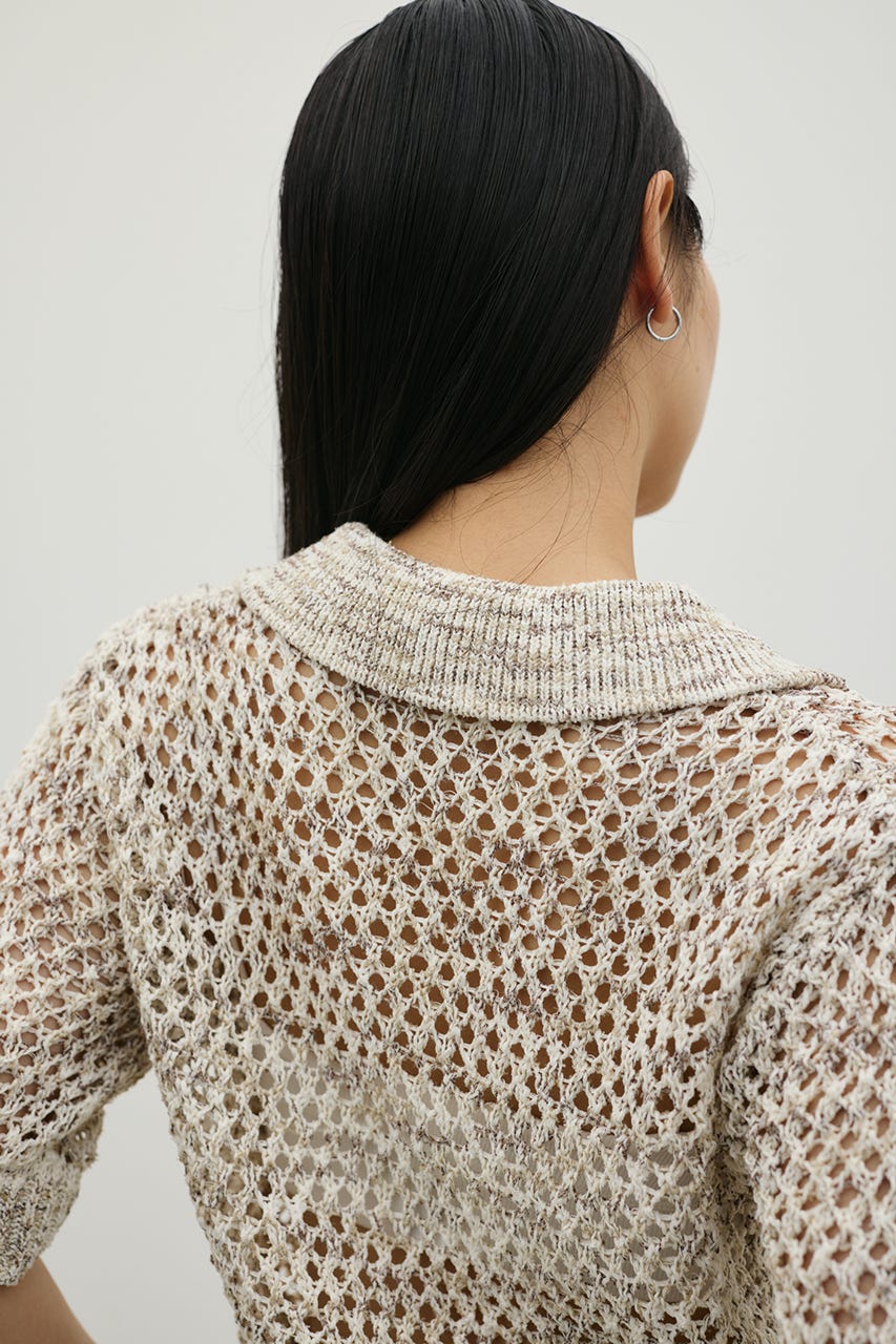 クロシェミックスニットポロ WHT FREE