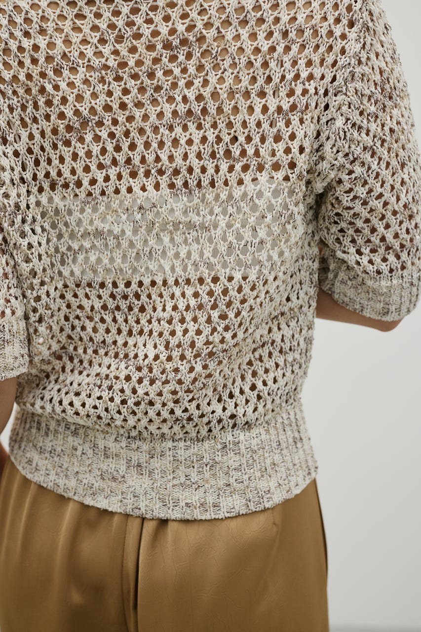 クロシェミックスニットポロ WHT FREE