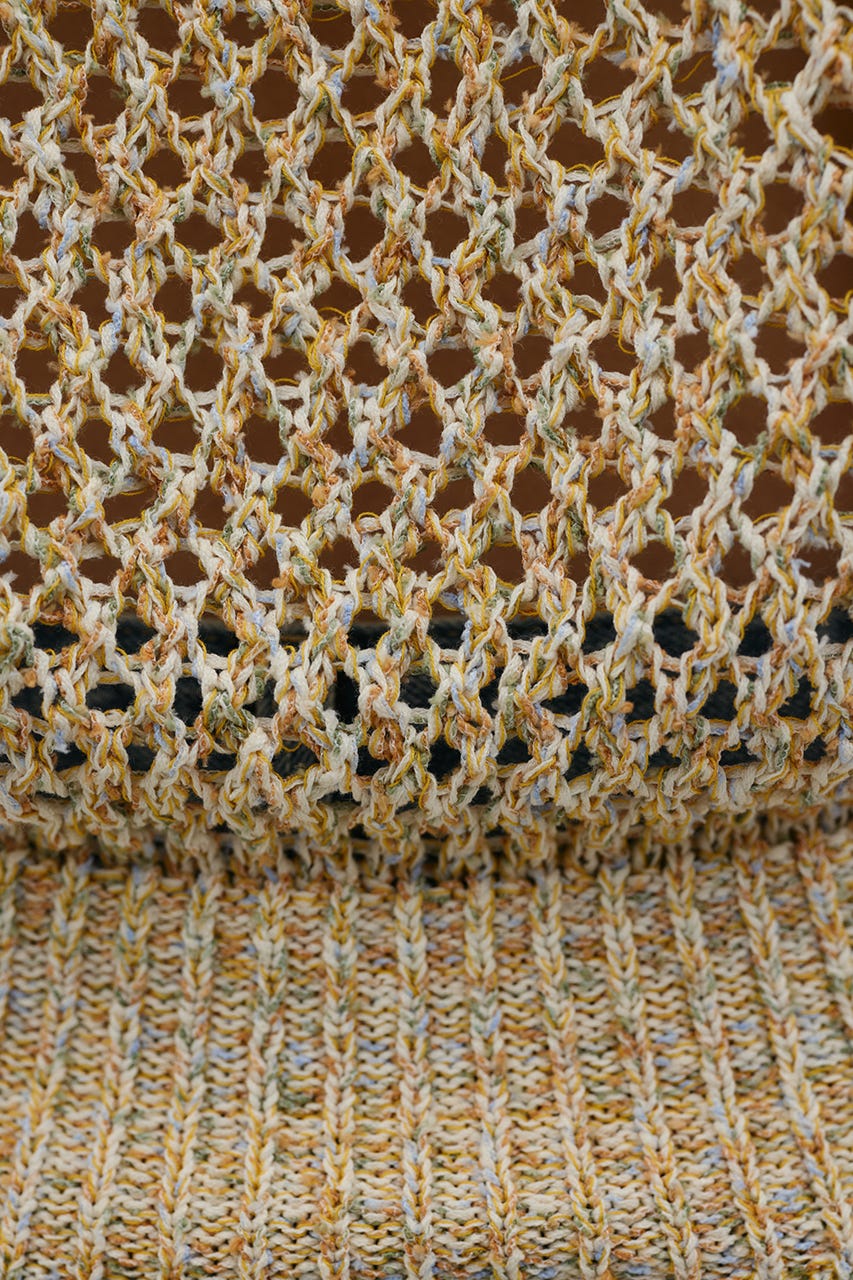 クロシェミックスニットポロ YEL FREE