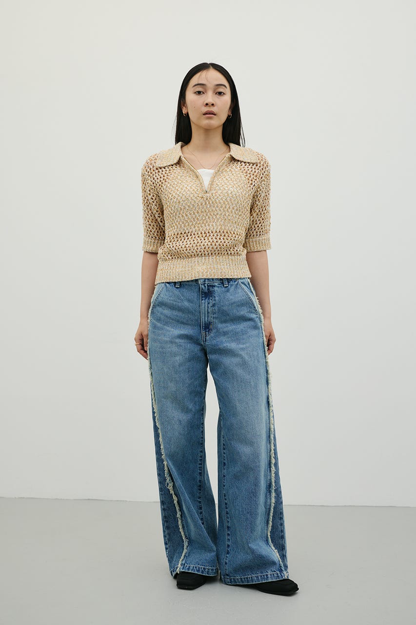 クロシェミックスニットポロ YEL FREE