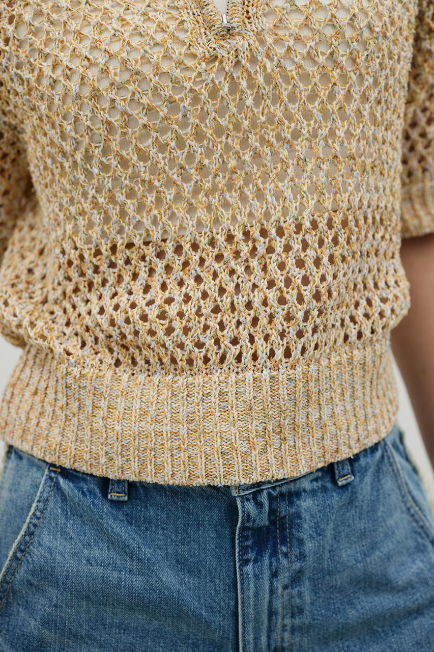 クロシェミックスニットポロ YEL FREE