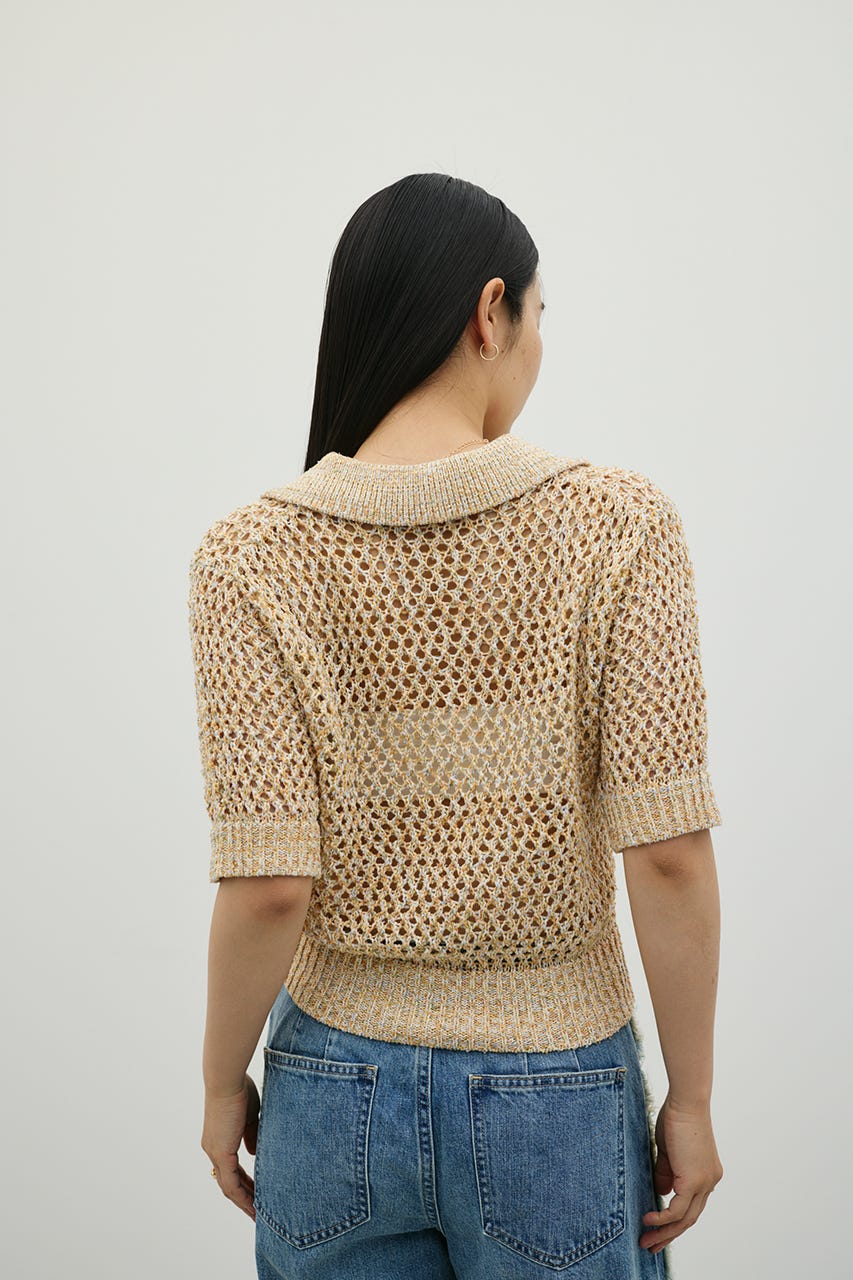 クロシェミックスニットポロ YEL FREE