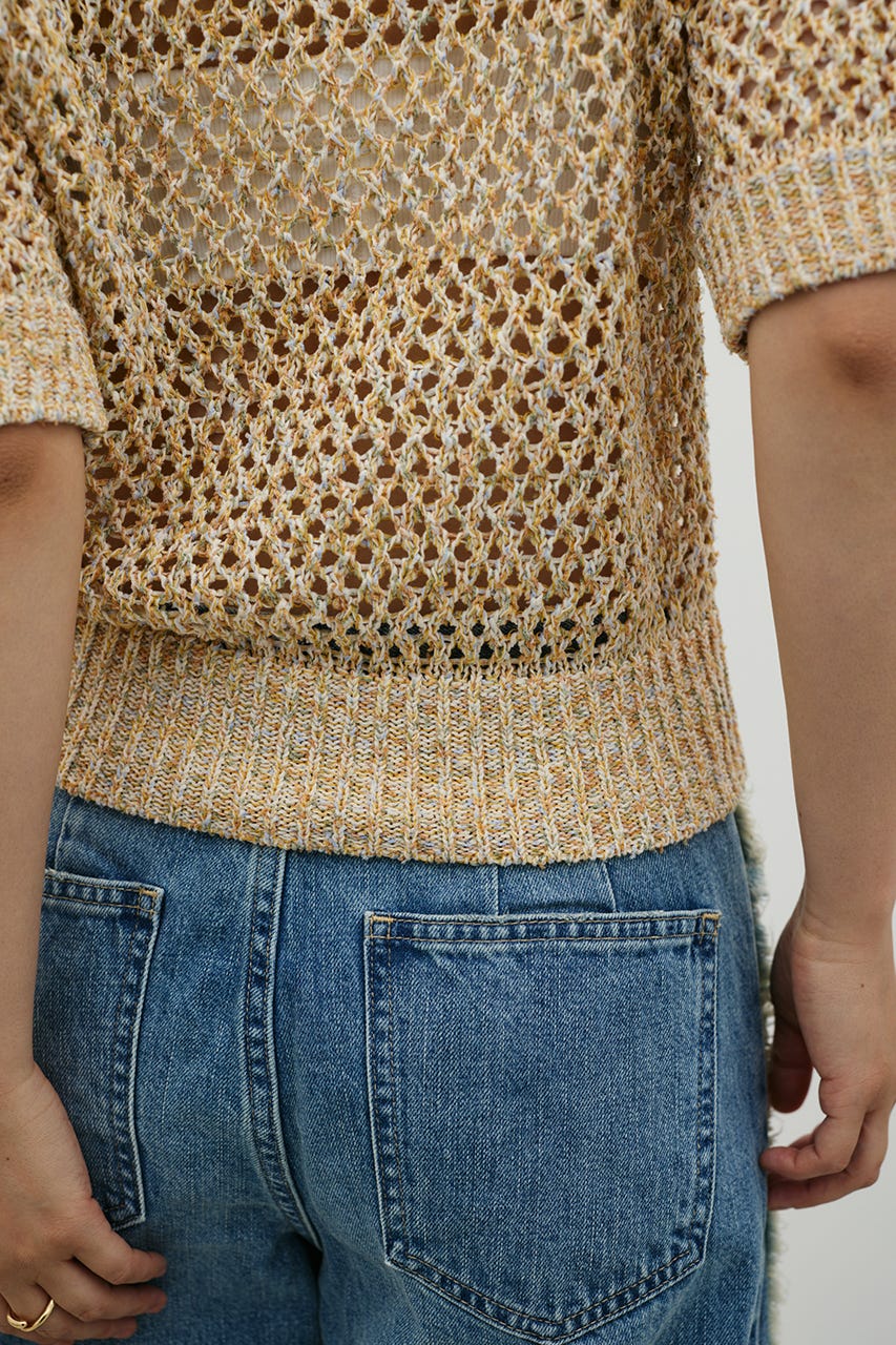 クロシェミックスニットポロ YEL FREE