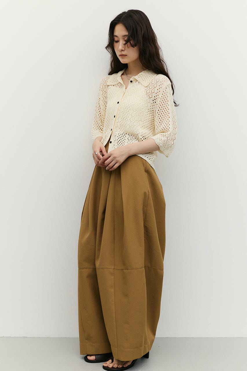 ミックスクロシェニットトップ IVOY FREE