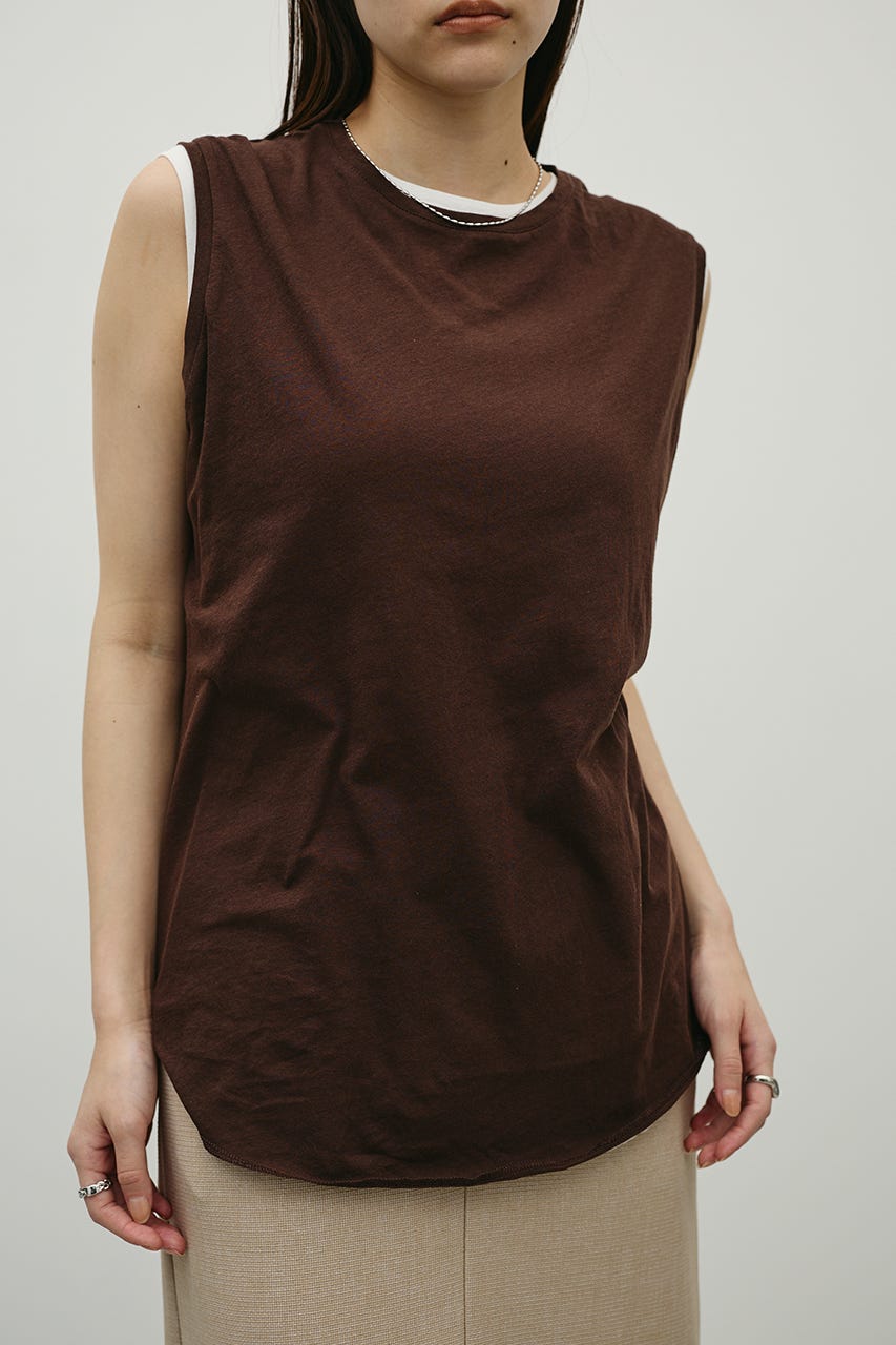 シアーバックシームタンク BRN FREE