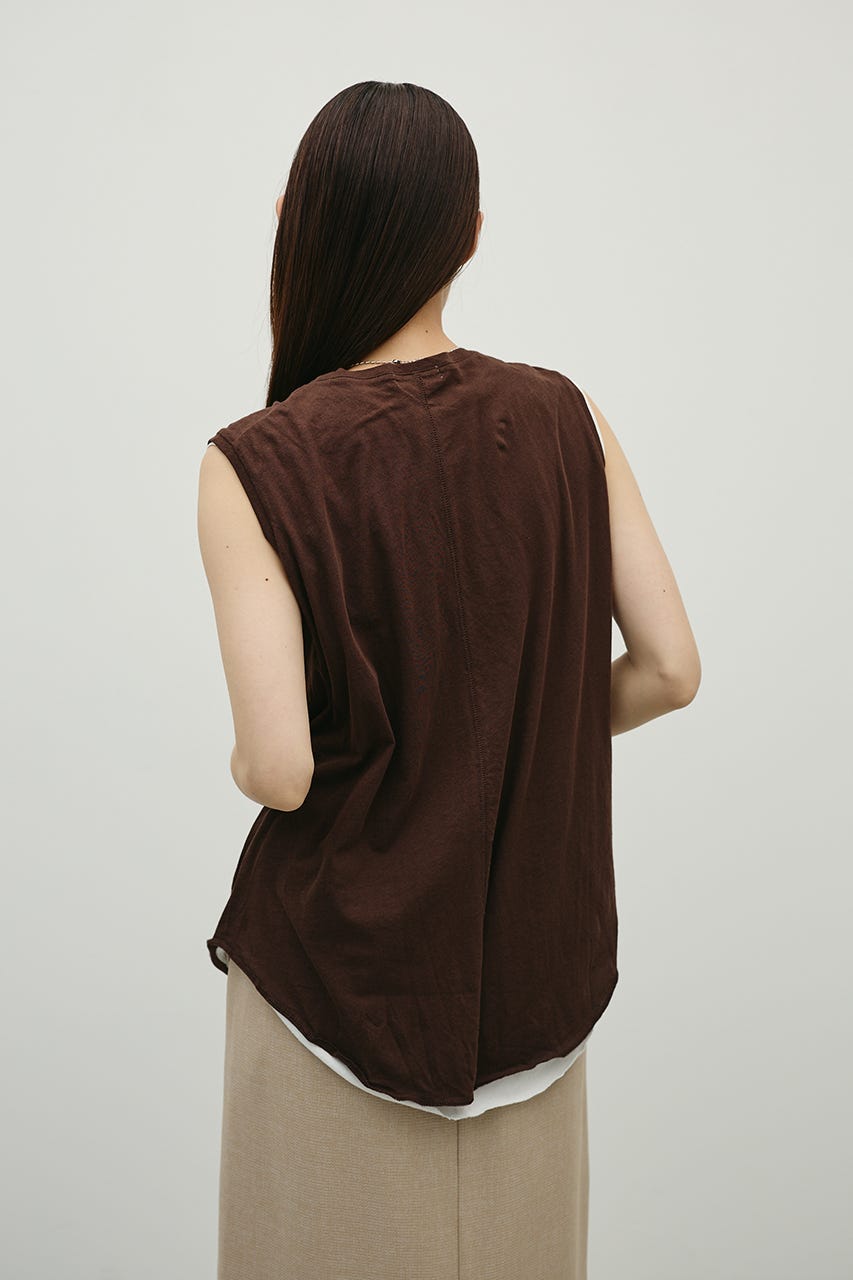 シアーバックシームタンク BRN FREE