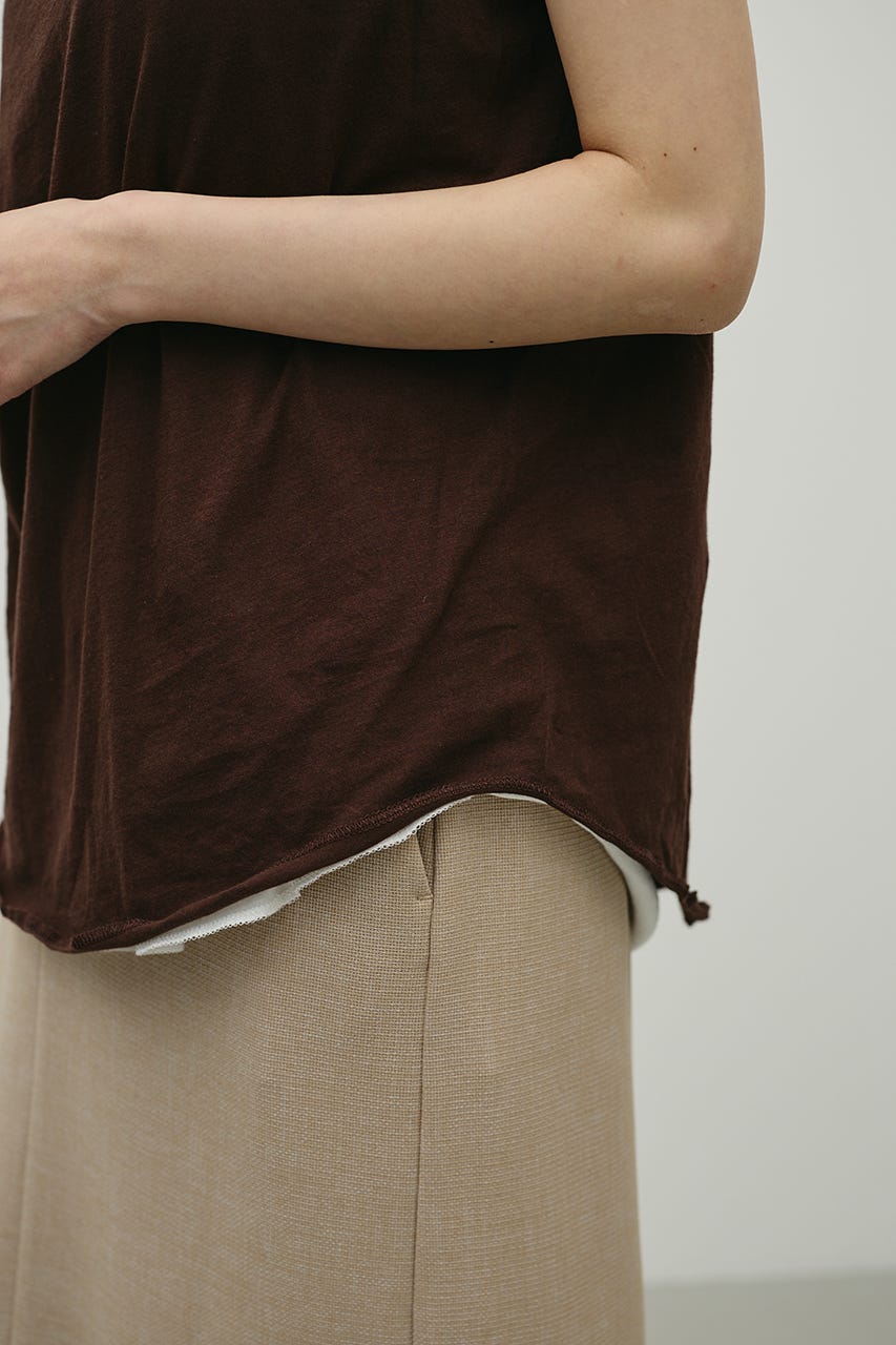 シアーバックシームタンク BRN FREE