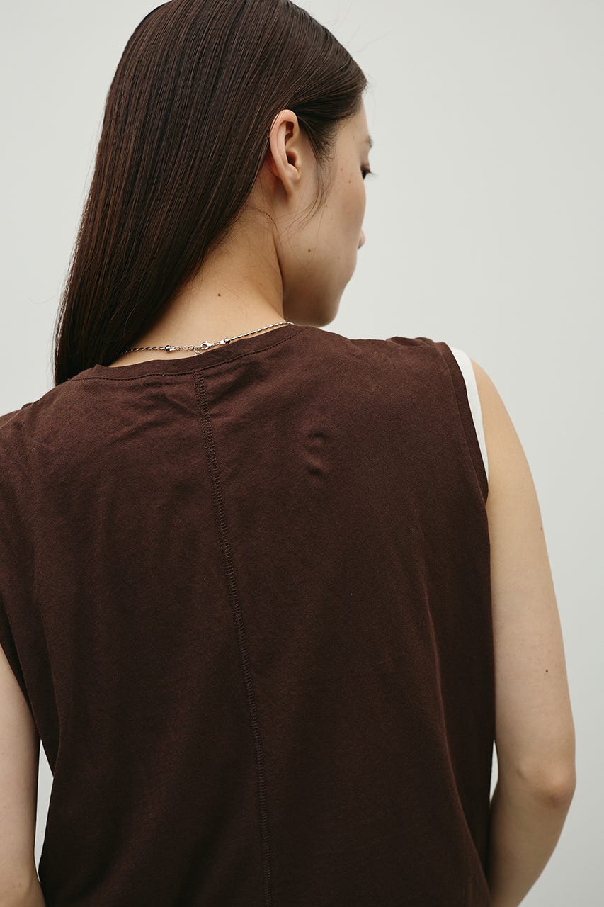 シアーバックシームタンク BRN FREE