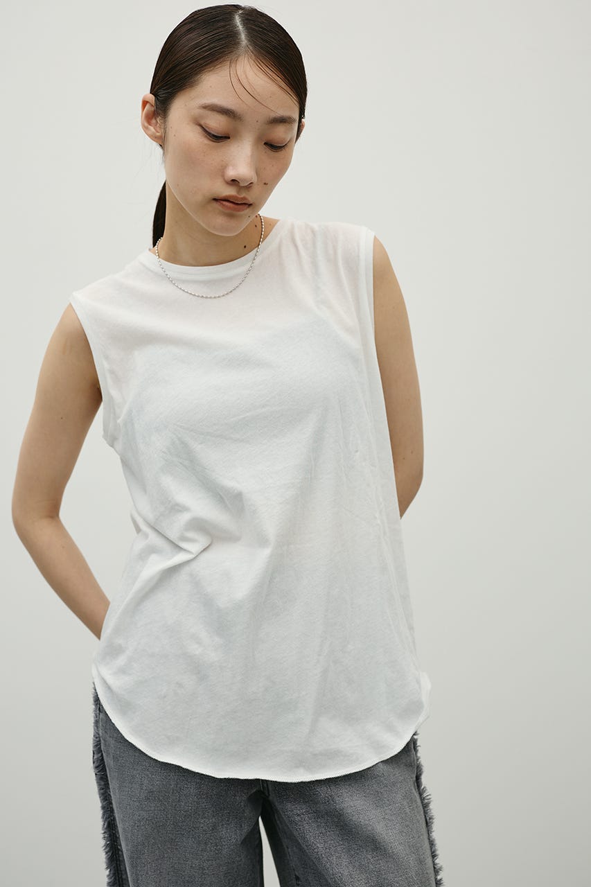 シアーバックシームタンク WHT FREE