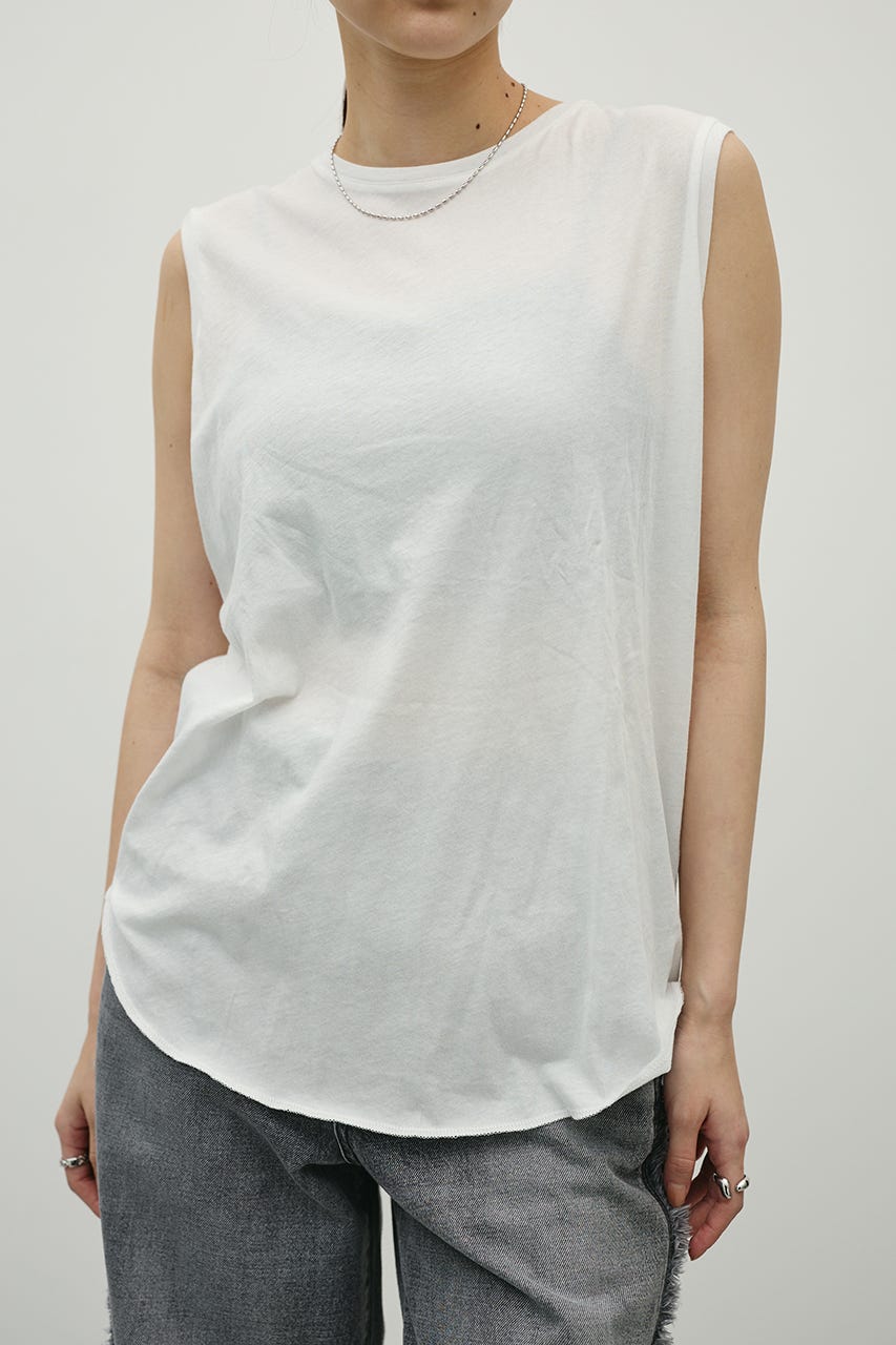 シアーバックシームタンク WHT FREE