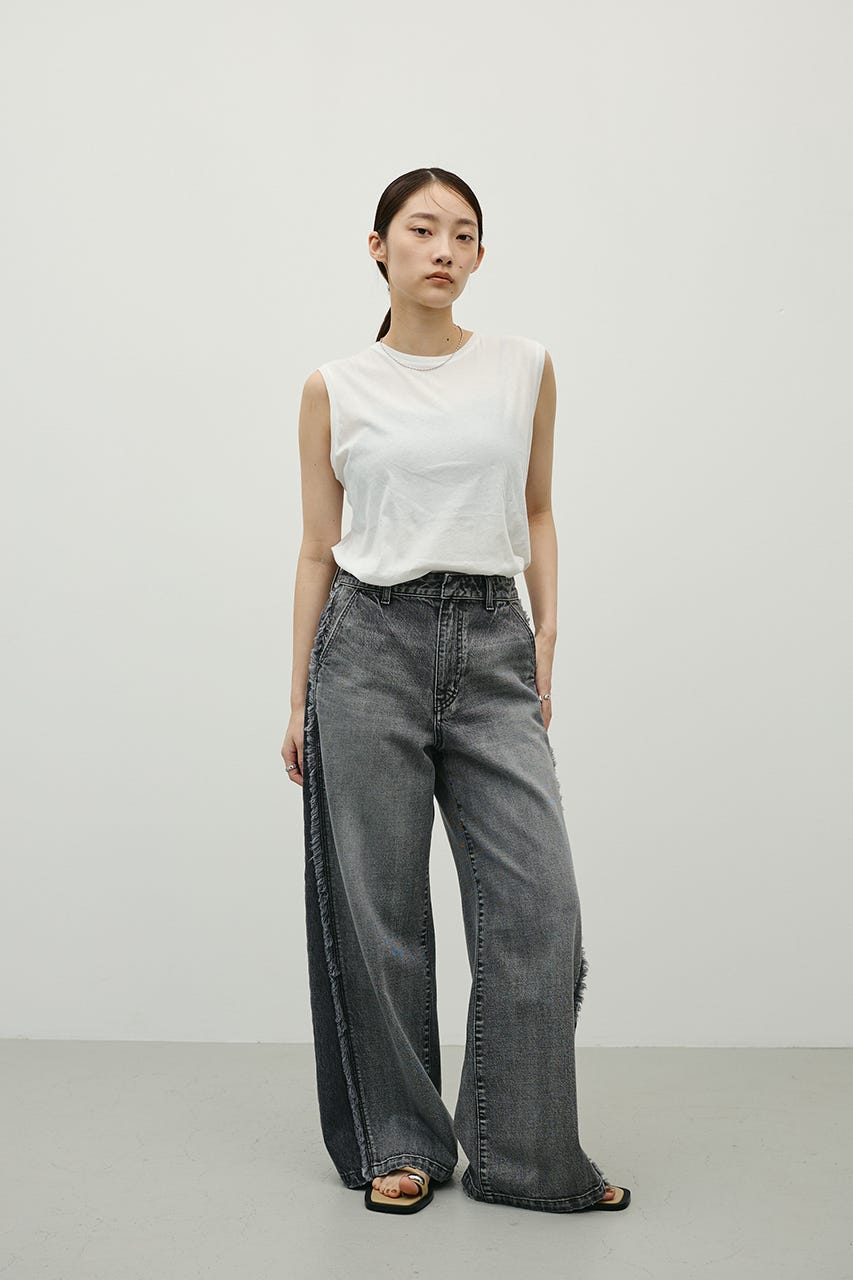 シアーバックシームタンク WHT FREE