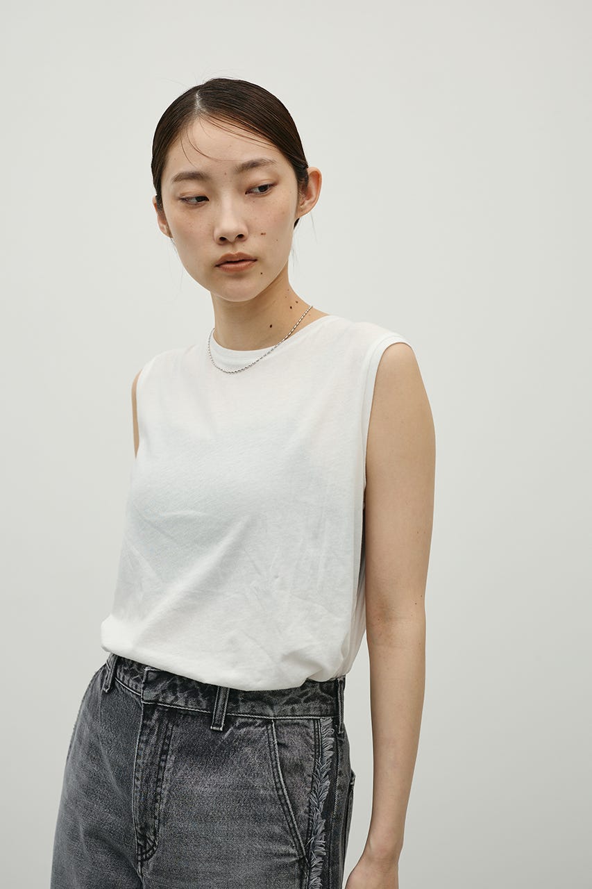シアーバックシームタンク WHT FREE