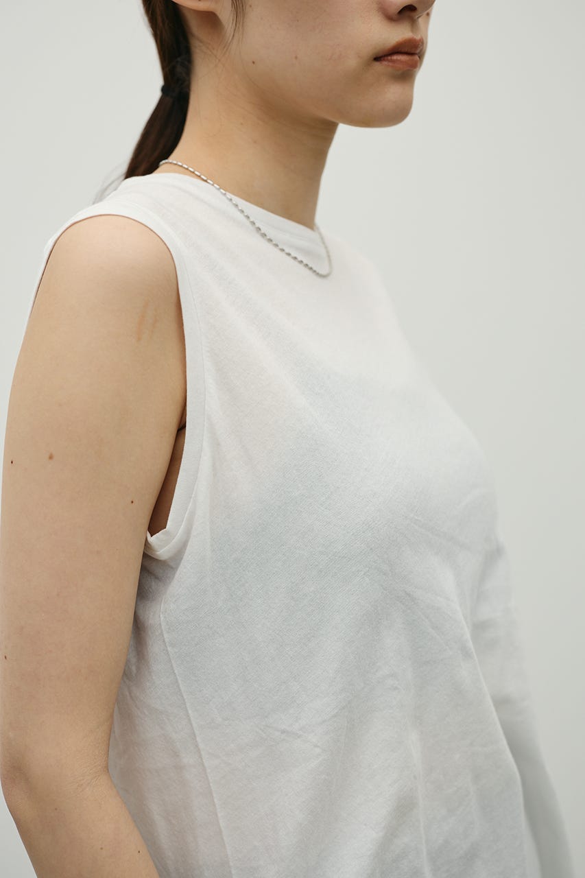 シアーバックシームタンク WHT FREE