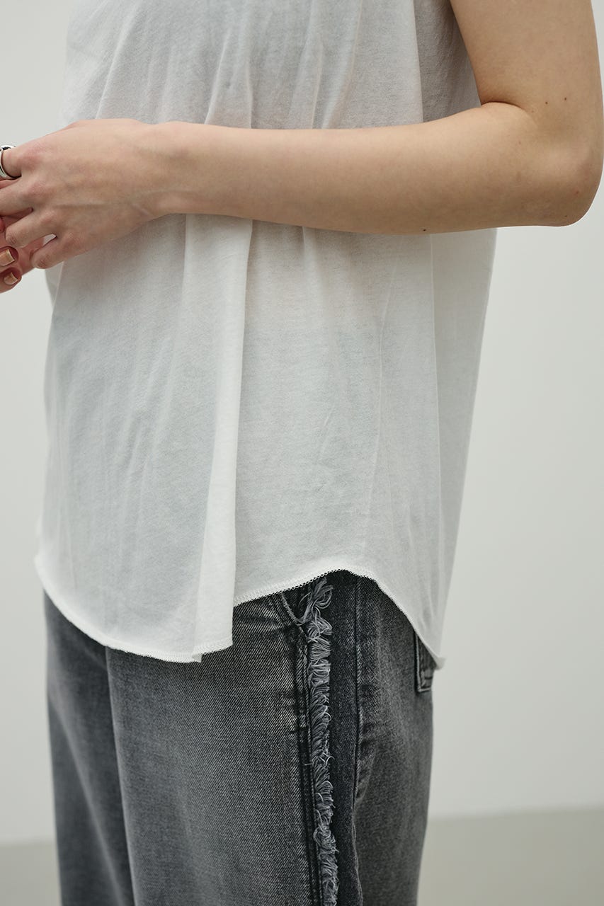 シアーバックシームタンク WHT FREE