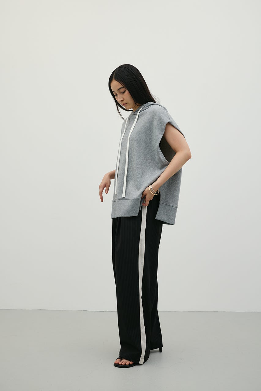 ルーズフーディーカットトップ T.GRY FREE