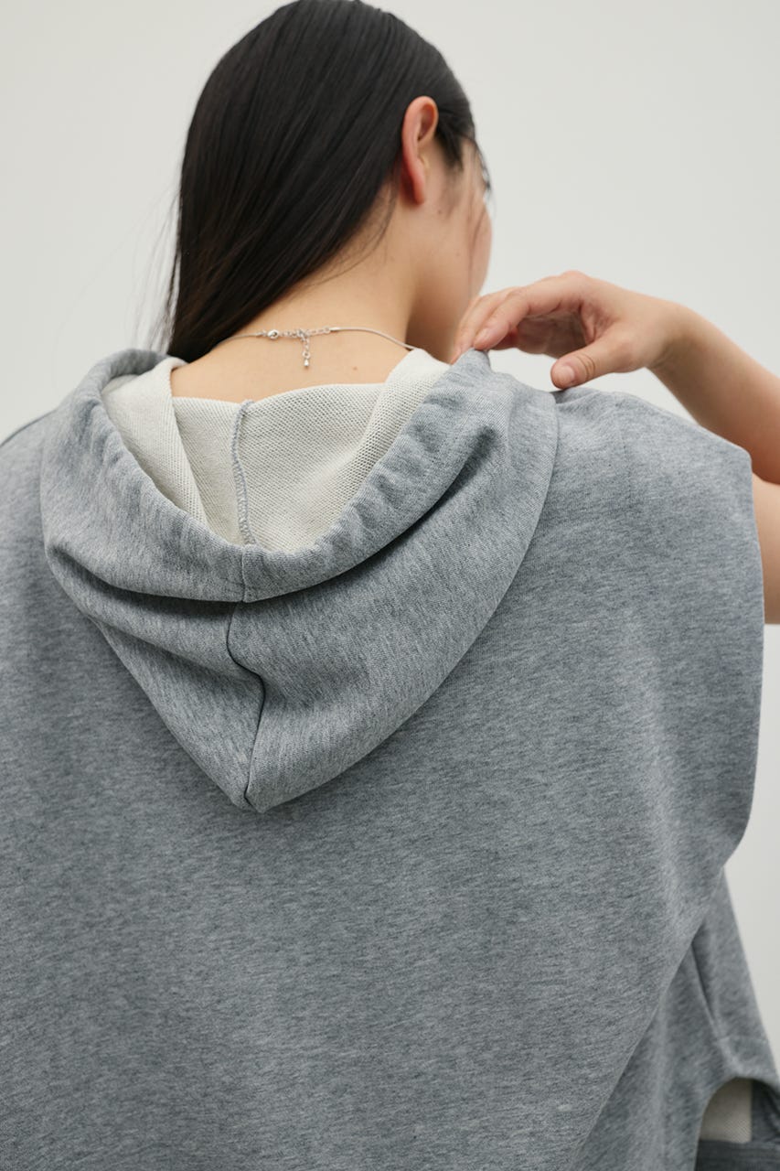 ルーズフーディーカットトップ T.GRY FREE
