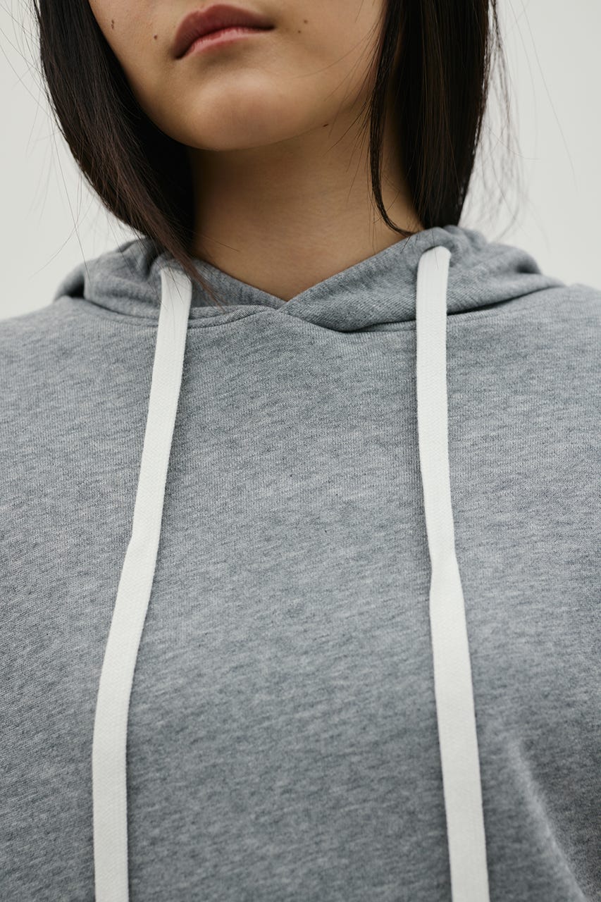 ルーズフーディーカットトップ T.GRY FREE