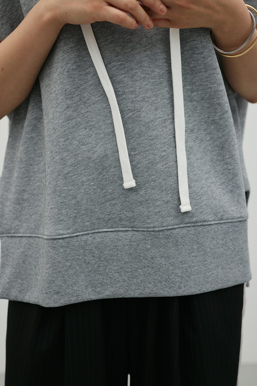 ルーズフーディーカットトップ T.GRY FREE