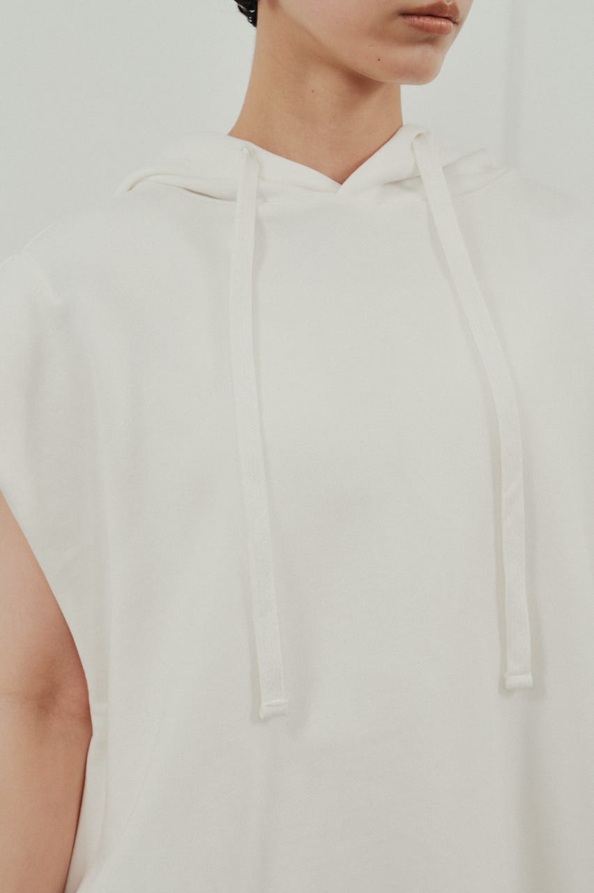 ルーズフーディーカットトップ WHT FREE