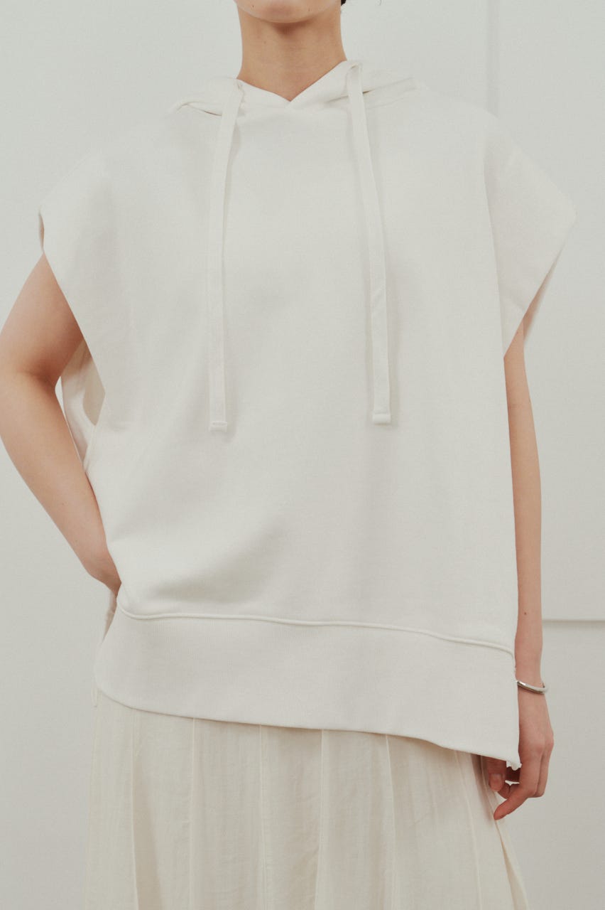 ルーズフーディーカットトップ WHT FREE