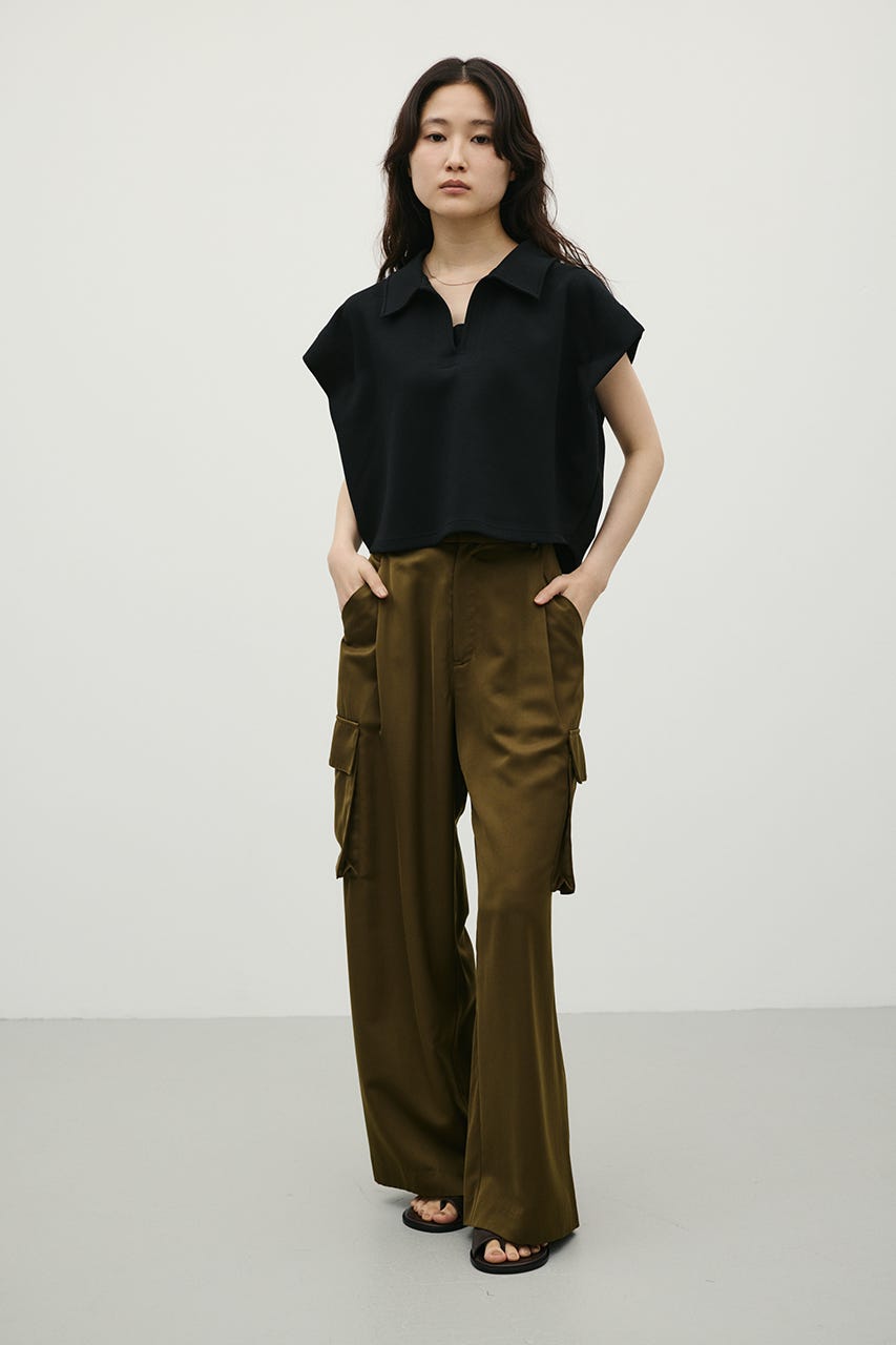 スキッパーダンボールカットトップ BLK FREE