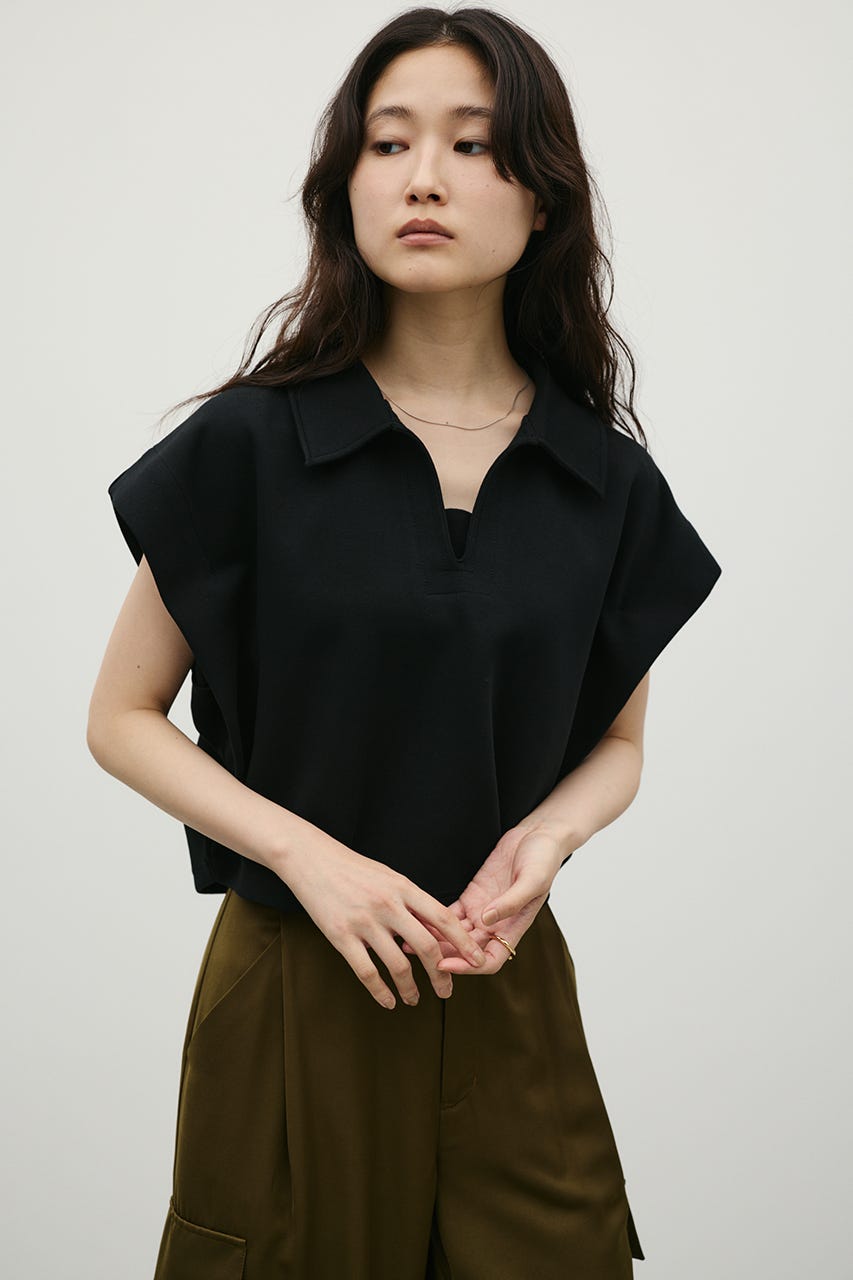 スキッパーダンボールカットトップ BLK FREE