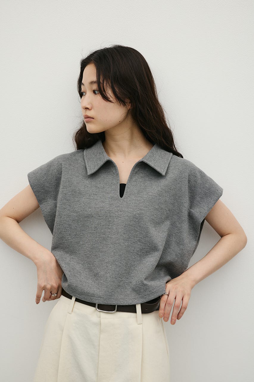 スキッパーダンボールカットトップ GRY FREE