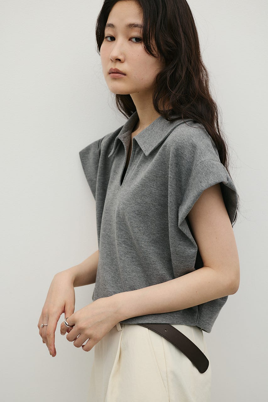 スキッパーダンボールカットトップ GRY FREE